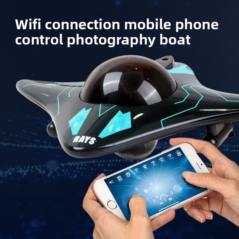 RAYS Mini WiFi RC Boat – Underwater Camera & Real-Time Video